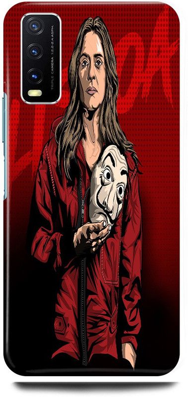 play fast Back Cover for Vivo Y20A, v2054 LISBOA, MONEY, HEIST, ACTRESS  (Red, Hard Case, Pack of: 1)