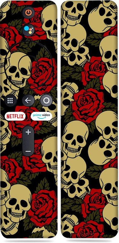 SkinoMania Mi LED Smart TV Remote Skin Mobile Skin  (Multicolor Skull & Roses)