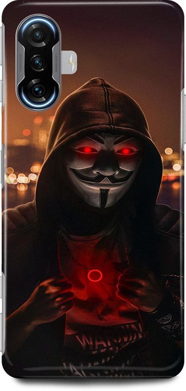 play fast Back Cover for POCO F3 GT JOKER, ANONYMOUS, BLADE, HACKER, MASK  (Black, Hard Case, Pack of: 1)