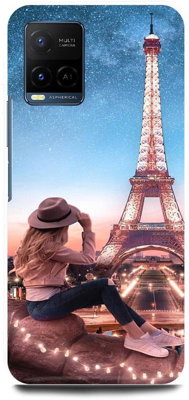 play fast Back Cover for Vivo Y33s, V2109 EIFEL, TOWER, PARIS, GIRL, LOVE  (Multicolor, Hard Case, Pack of: 1)