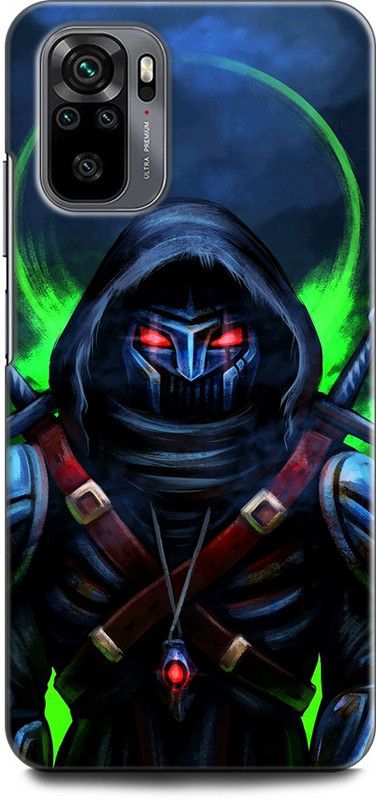 INDICRAFT Back Cover for REDMI Note 10S  (Blue, Green, Dual Protection, Pack of: 1)