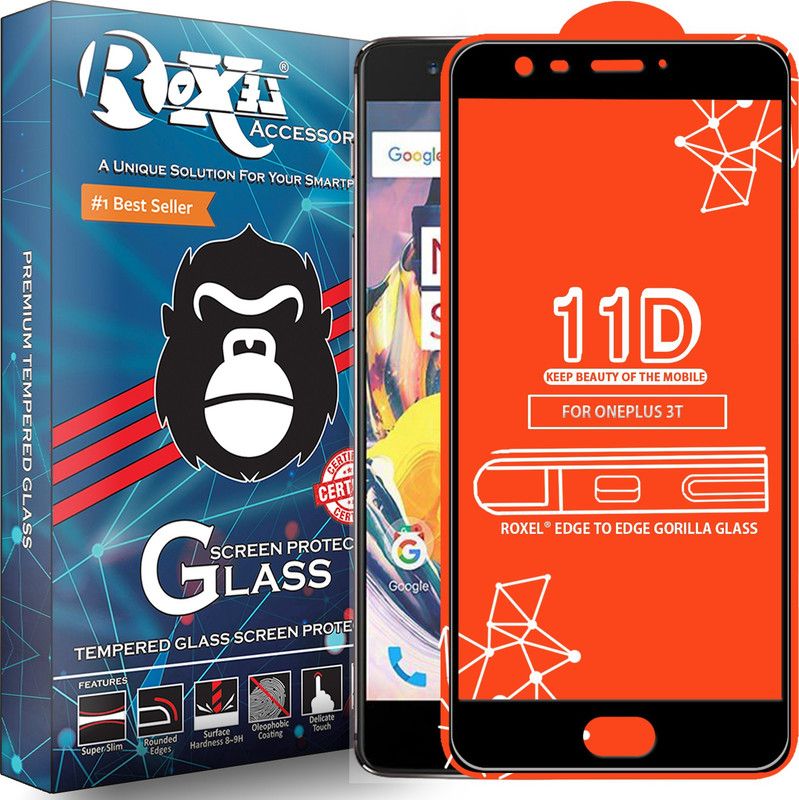 Roxel Edge To Edge Tempered Glass for OnePlus 3T  (Pack of 1)