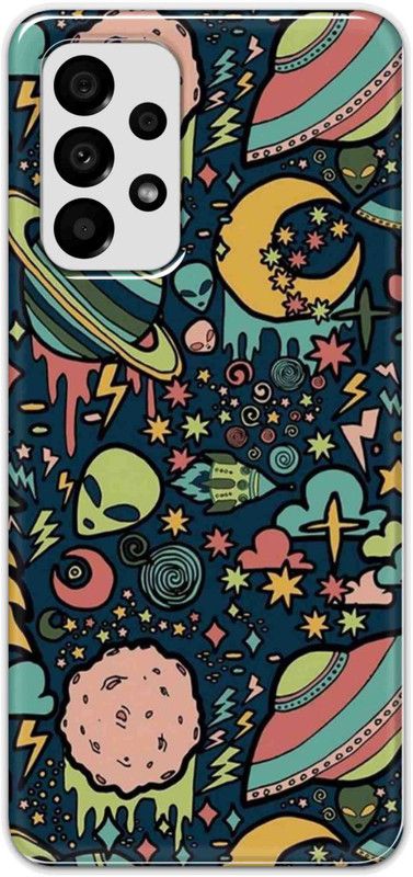 NDCOM Back Cover for Samsung Galaxy A73 5G Alien Printed  (Multicolor, Hard Case, Pack of: 1)