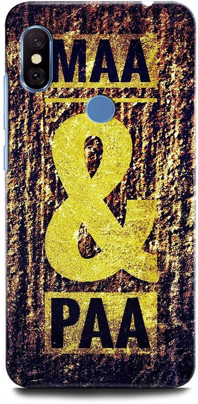 ORBIQE Back Cover for Redmi Note 6 Pro M1806E7TI MAA PAA, LOVE YOU MAA, LOVE YOU BABA, FAMILY LOVE  (Multicolor, Shock Proof, Pack of: 1)