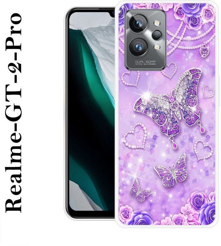 BAGRA Back Cover for Realme GT 2 Pro  (Pink, Grip Case, Silicon)