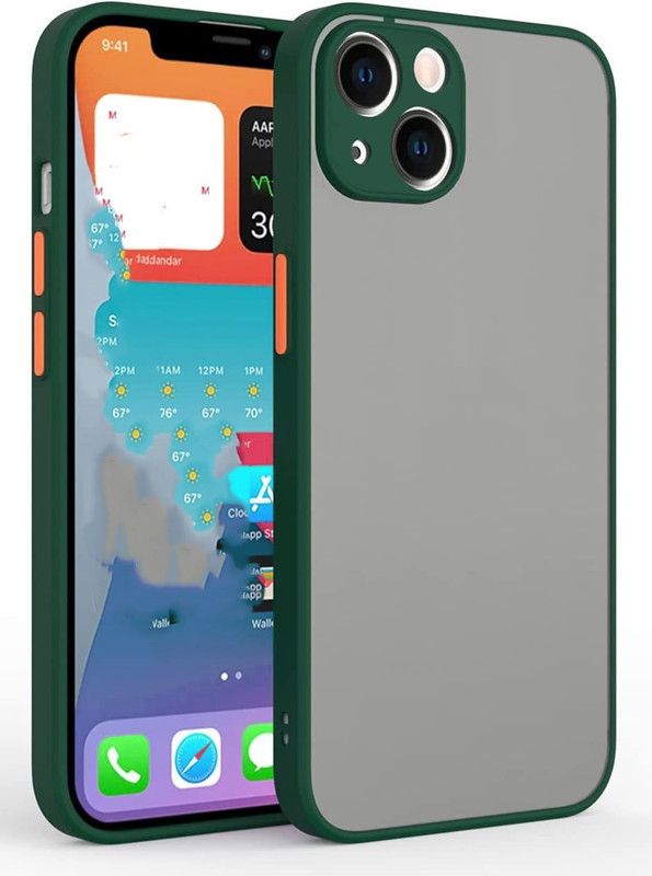 ASMANTIC Back Cover for Apple Iphone 13  (Green, Pack of: 1)