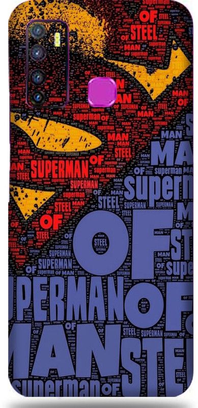 Mclaxa infinix Hot 9, infinix hot 9 Mobile Skin  (Superman Typography Skin With Super matte finish)