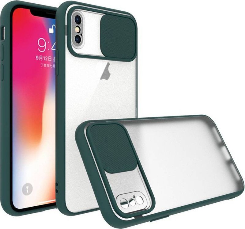 AOnes Back Cover for Apple iPhone XS  (Green, Cases with Holder, Pack of: 1)