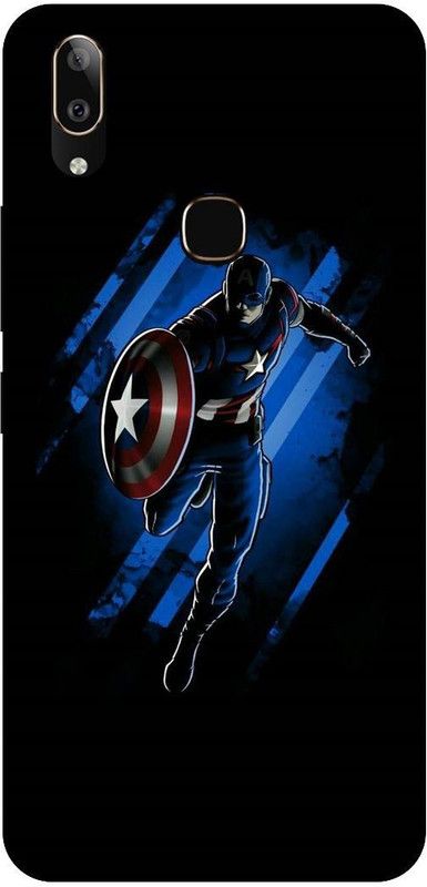 KARJUN Back Cover for Vivo V9, Captain America Multicolour Printed  (Multicolor, Hard Case, Pack of: 1)