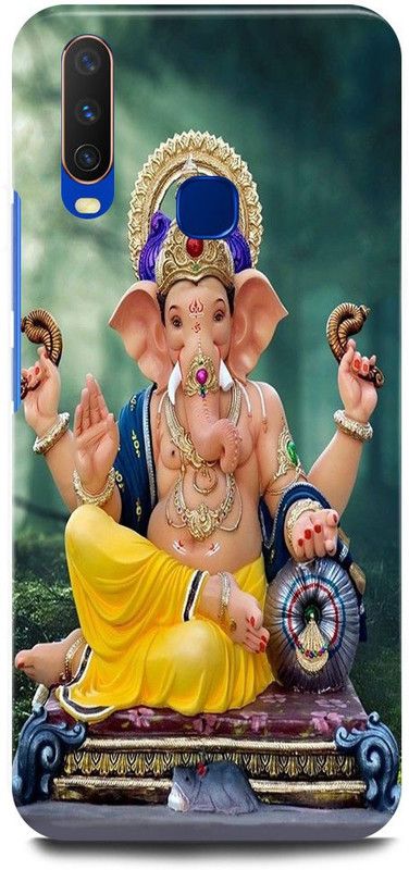 FUGGA Back Cover for Vivo Y17, 1902, GANESH, GANESH, JI, GOD, GAJANAND, GANPATI, BAPPA  (Multicolor, Hard Case, Pack of: 1)