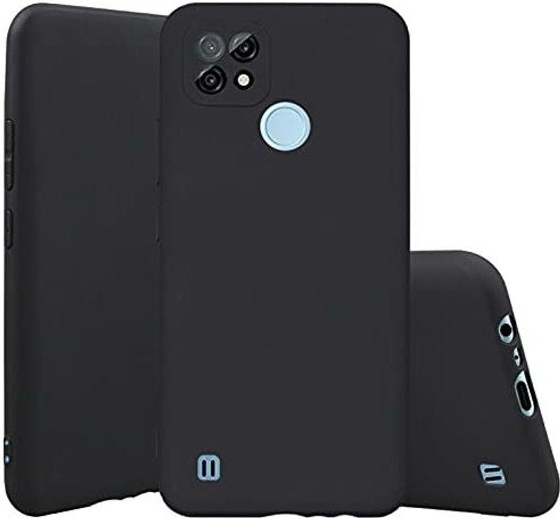 VISHRN Back Cover for Realme C21, Realme C21Y  (Black, Grip Case, Silicon, Pack of: 1)
