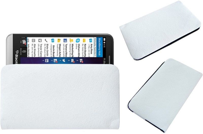 ACM Pouch for Blackberry Z30  (White, Cases with Holder, Pack of: 1)