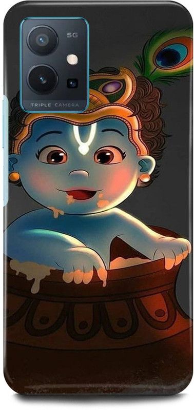 JUGGA Back Cover for OPPO K10, CPH2373, KRISHAN, KRISHNA, ART, BABY, KANHAIYA  (Blue, Hard Case, Pack of: 1)