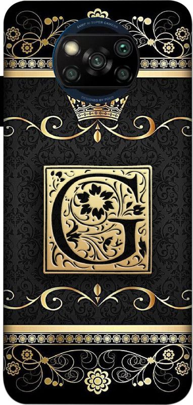 JAIBHAGWAN Back Cover for Mi Poco X3  (Gold, Hard Case, Pack of: 1)