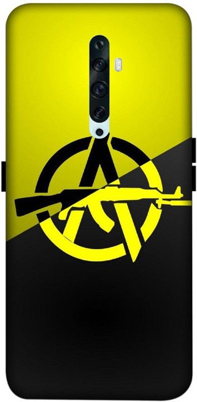 LUCKY MOBI.COM Back Cover for OPPO RENO2 F ( gun-d7) PRINTED BACK COVER  (Multicolor, Waterproof, Pack of: 1)