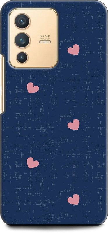 INDICRAFT Back Cover for Vivo V23 5G, V2130 LOVE, PINK HEART, ABSTRECT, TEXTURE, JEANS  (Multicolor, Shock Proof, Pack of: 1)