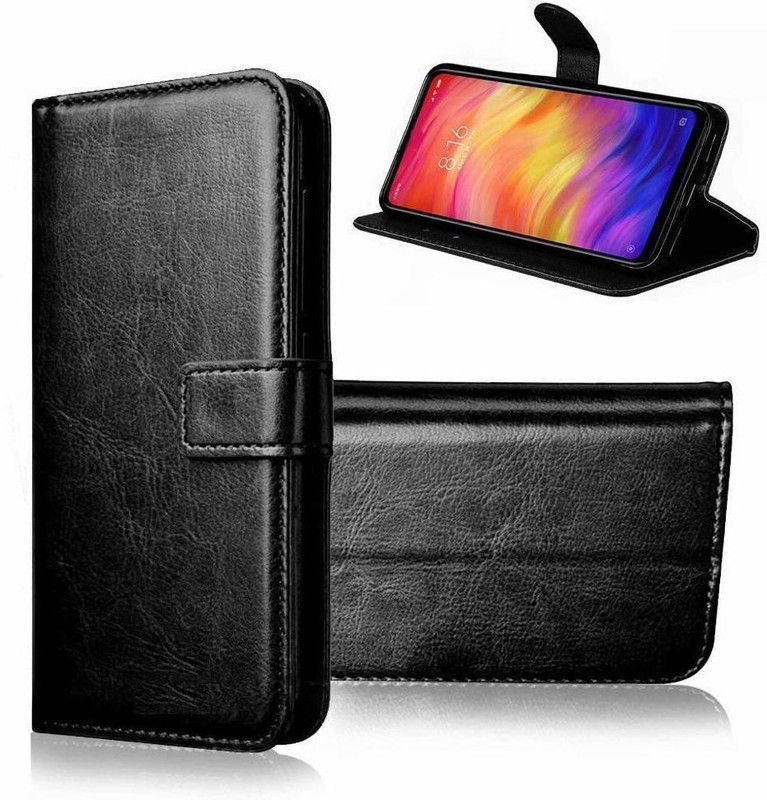 ClickAway Flip Cover for Realme Narzo 20 Pro |Vintage Leather Finish | Inside TPU with Card Pockets |Flip Back Cover  (Black, Shock Proof, Pack of: 1)