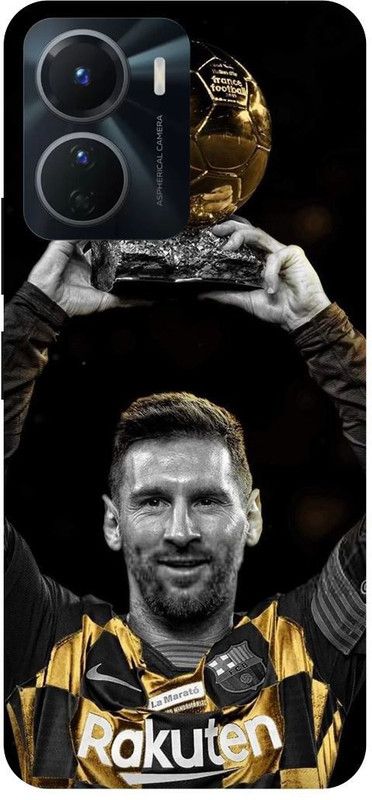 FRONK Back Cover for vivo Y16, V2204, LIONEL, MESSI, CUP, 10, MESSI  (Black, Hard Case, Pack of: 1)