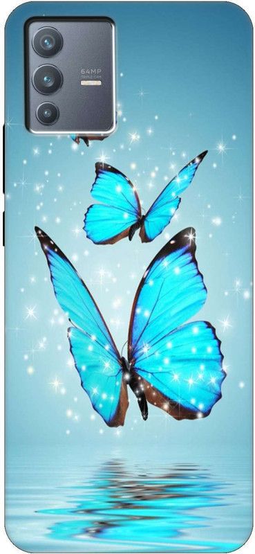 CLAXMI Back Cover for Vivo V23 5G  (Blue, Silicon, Pack of: 1)