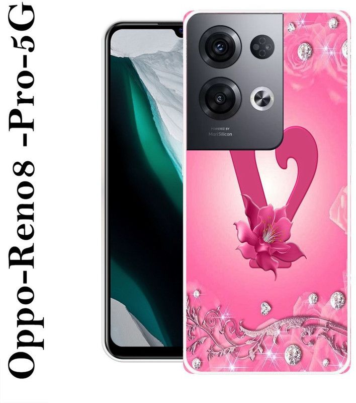 Sswastik Back Cover for Oppo Reno8 Pro 5G  (Pink, Silver, Grip Case, Silicon)