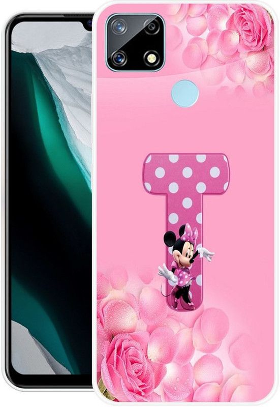 BLUEBUG Back Cover for Realme C12  (Pink, Grip Case, Silicon, Pack of: 1)