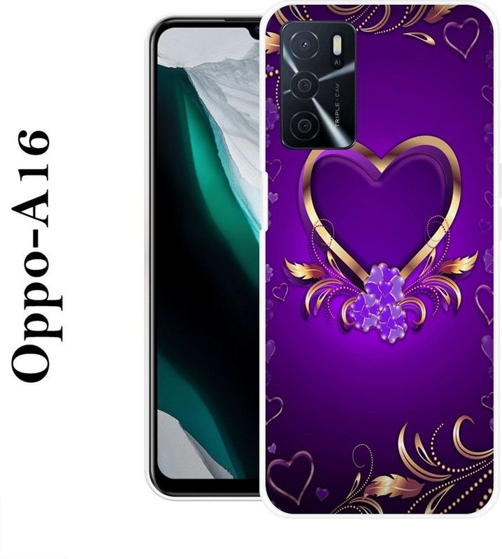 Sswastik Back Cover for Oppo A16  (Blue, Gold, Silicon)