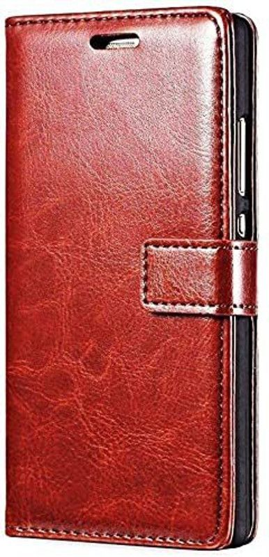 ClickAway Flip Cover for Oppo F5 Youth |Vintage Leather Finish | Inside TPU with Card Pockets |Flip Back Cover  (Brown, Shock Proof, Pack of: 1)
