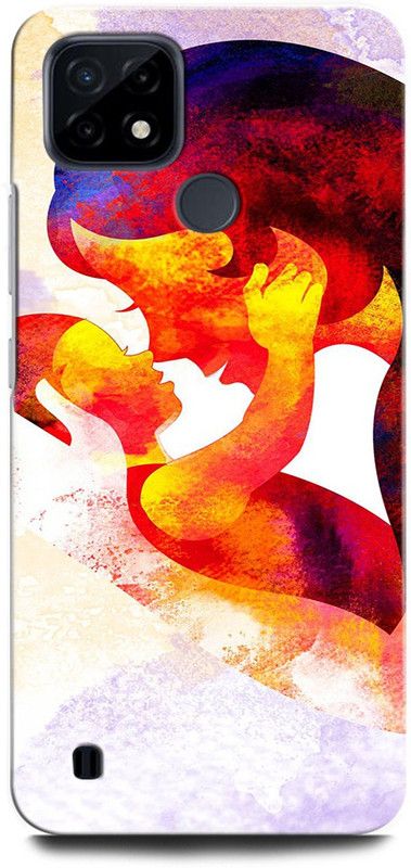 ORBIQE Back Cover for Realme C25Y RMX3265 MOM SON LOVE, MOM LOVE, MOM DAD LOVE, LOVE YOU MOM  (Multicolor, Hard Case, Pack of: 1)