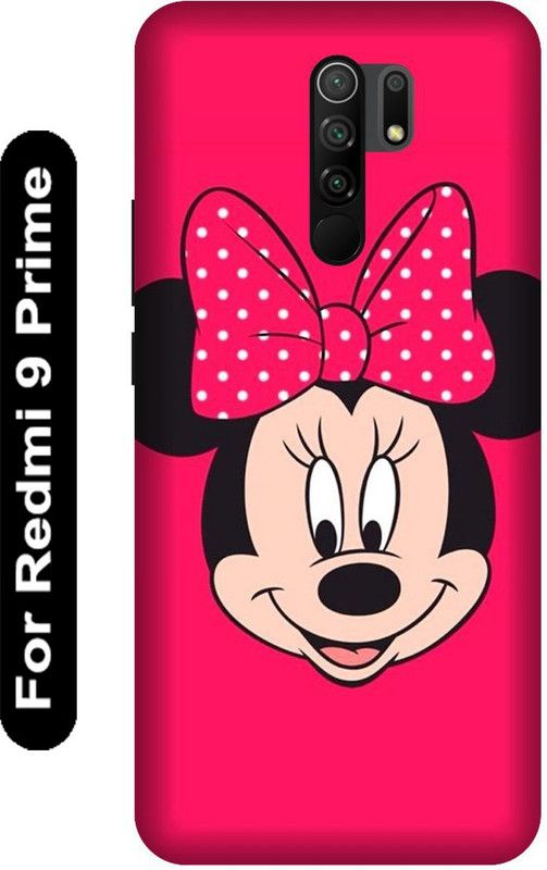 SSMORYA Back Cover for Redmi 9 Prime ,Pink Cute Mickey Printed Mobile case cover  (Multicolor, 3D Case, Pack of: 1)