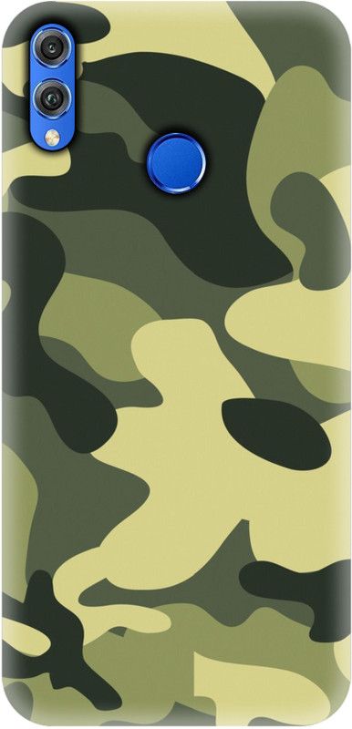 Smutty Back Cover for Honor 8X - Camouflage Print  (Multicolor, Hard Case, Pack of: 1)