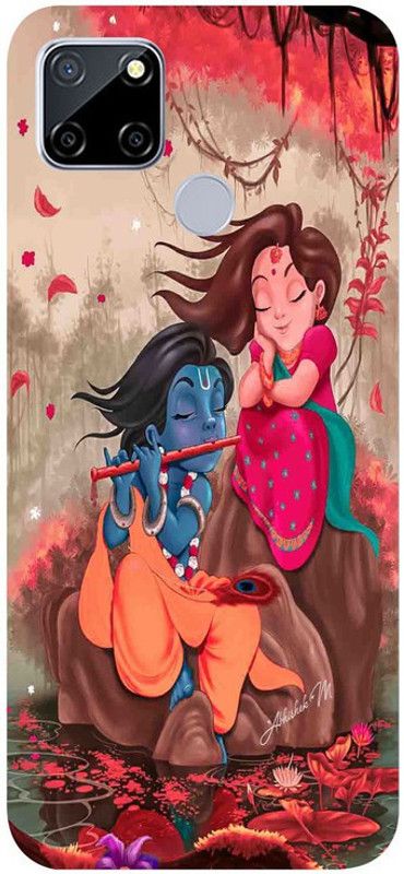 Skyhawk Back Cover for Realme C12 Bal Krishna and Radhika  (Multicolor, Waterproof, Silicon, Pack of: 1)