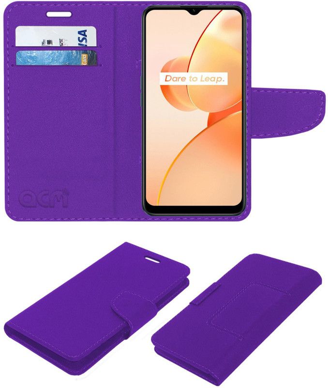 ACM Flip Cover for Realme C31  (Purple, Cases with Holder, Pack of: 1)
