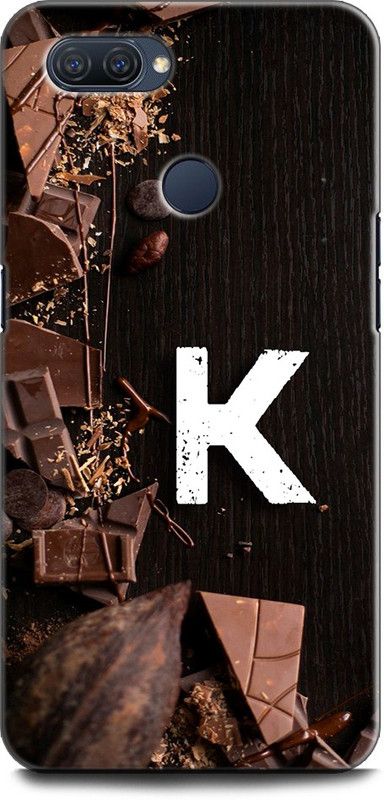 KEYCENT Back Cover for Realme U1, RMX1831 K, K LETTER, K NAME, CHOCOLATE , BROWN, ALPHABET  (Multicolor, Shock Proof, Pack of: 1)