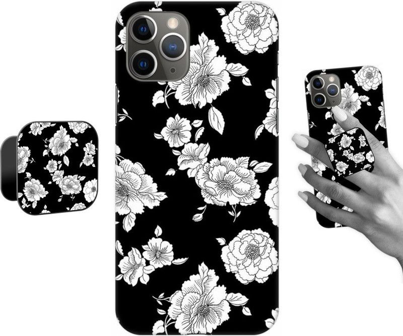 COBIERTAS Back Cover for Apple iPhone 11 Pro Max  (Black, Grey, Cases with Holder, Pack of: 2)