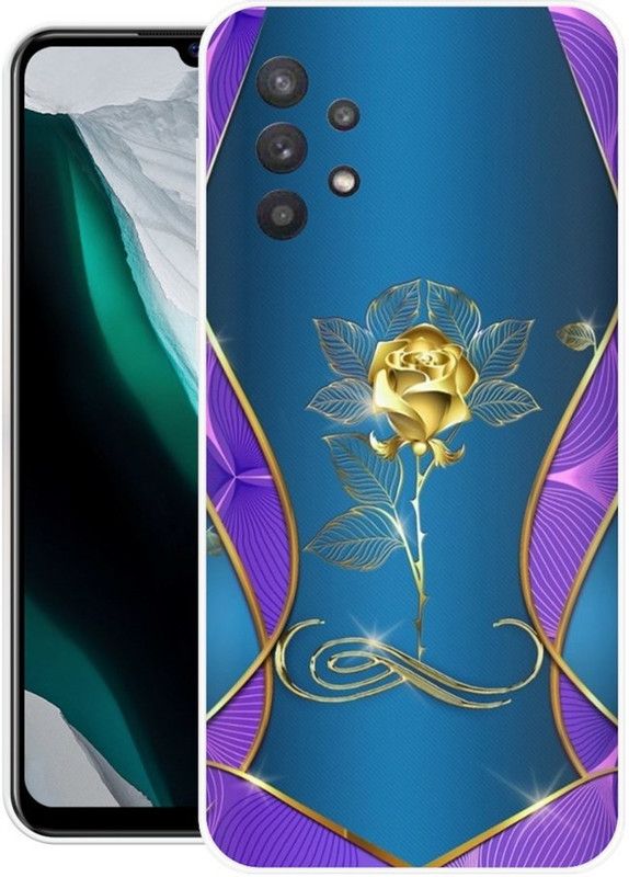 BLUEBUG Back Cover for Samsung Galaxy A32  (Blue, Purple, Grip Case, Silicon, Pack of: 1)