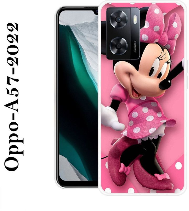 Sswastik Back Cover for Oppo A57 2022  (Pink, Black, Grip Case, Silicon)