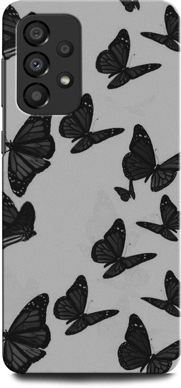 GRAFIQE Back Cover for SAMSUNG Galaxy A33 BUTTERFLY, BEAUTIFUL BUTTERFLIES, BLUE BURRERFLY, GLITTER  (Multicolor, Shock Proof, Pack of: 1)