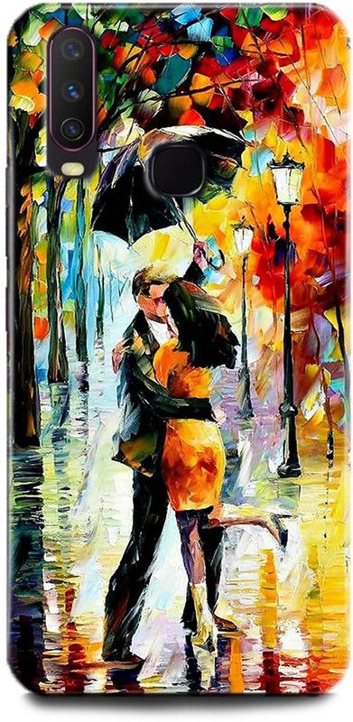WallCraft Back Cover for Vivo Y17 / vivo 1902 PAINTING,GIRL, ABSTRACT, MUSIC, ART, PAINTING, LOVE, GIRL AND BOY  (Multicolor, Dual Protection, Pack of: 1)
