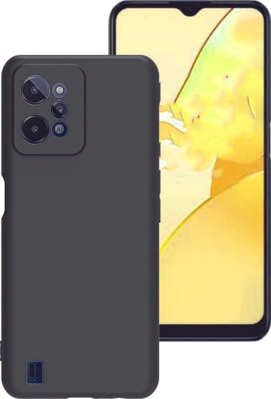 ASMANTIC Back Cover for Realme C31  (Black, Silicon, Pack of: 1)