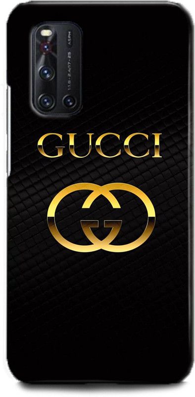 INDICRAFT Back Cover for Vivo V19, Vivo 1933 GUCCI, LOGO, GOLDEN, BLACK, DARK  (Multicolor, Hard Case, Pack of: 1)