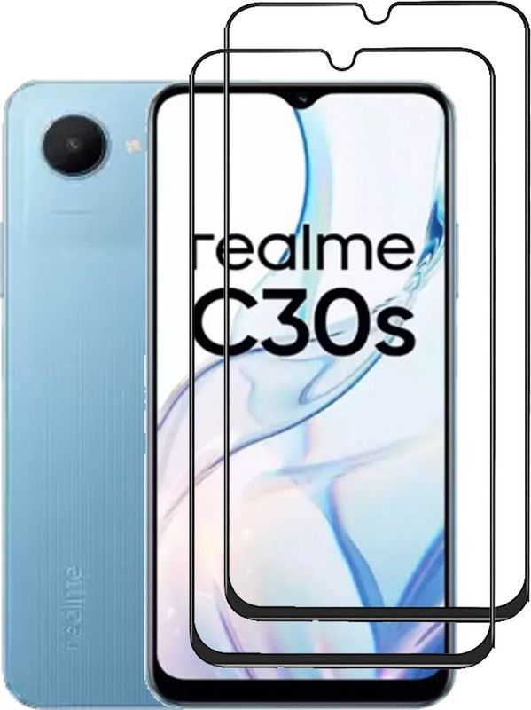 NSTAR Edge To Edge Tempered Glass for Realme C30s  (Pack of 2)
