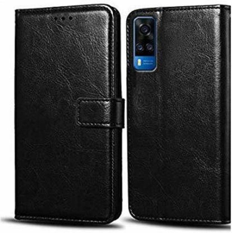 Casely Flip Cover for Vivo X60 Flip Cover Leather Magnetic Flip Wallet Case Cover  (Black, Dual Protection, Pack of: 1)