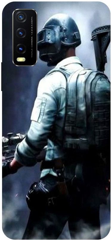 THE NARAYANA COLLECTIONS Back Cover for VIVO Y20i-V2027-V2032-PUBG,MAN,LOGO,SIGN,GUN,GAME  (Multicolor, Hard Case, Pack of: 1)
