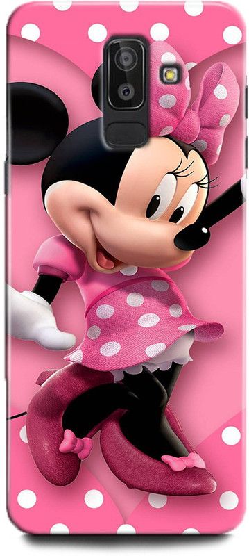 Afterglow Back Cover for SAMSUNG Galaxy J8 MINNIE MOUSE, MICKEY MOUSE, CARTOON, FUNNY, CUTE, LOVE, DISNEY  (Multicolor, Shock Proof, Pack of: 1)