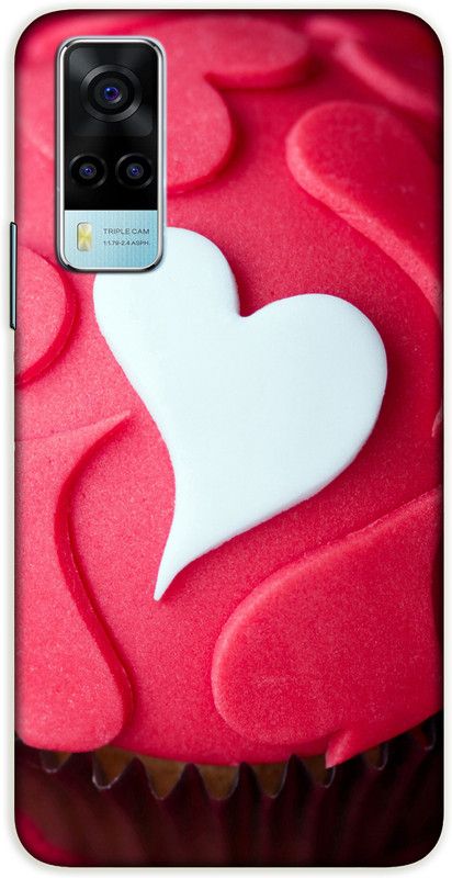 iprinto Back Cover for Vivo Y53s,Vivo Y51A Love Back Cover  (Red, Hard Case, Pack of: 1)