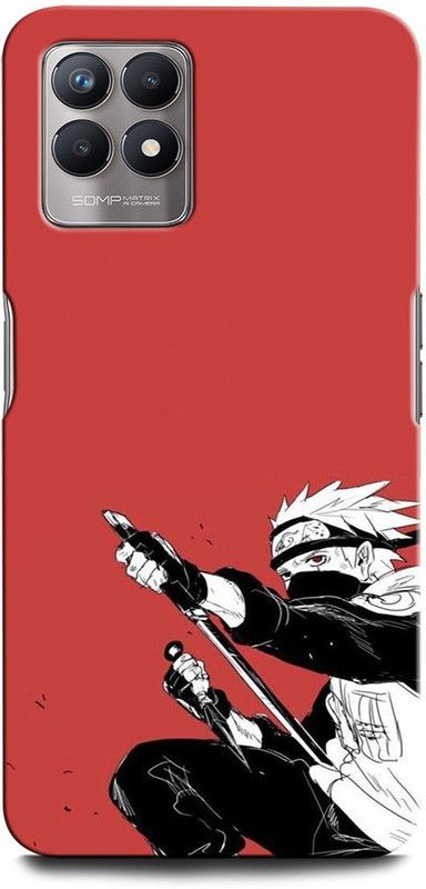 GRAFIQE Back Cover for Realme Narzo 50 KAKASHI, NARUTO, ANIME, NEON, SUPERHERO, NINJA, BLACK  (Multicolor, Shock Proof, Pack of: 1)