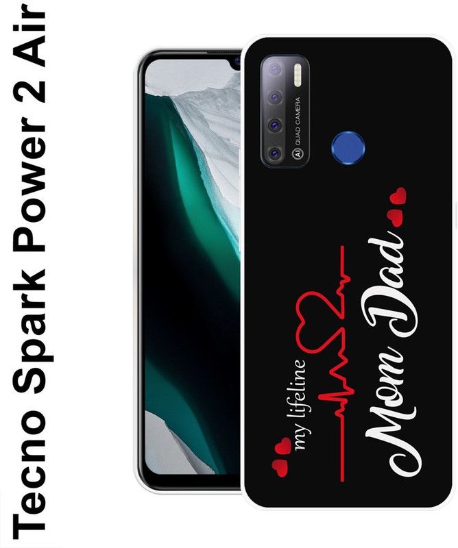 Sswastik Back Cover for Tecno Spark Power 2 Air  (Black, White, Silicon)