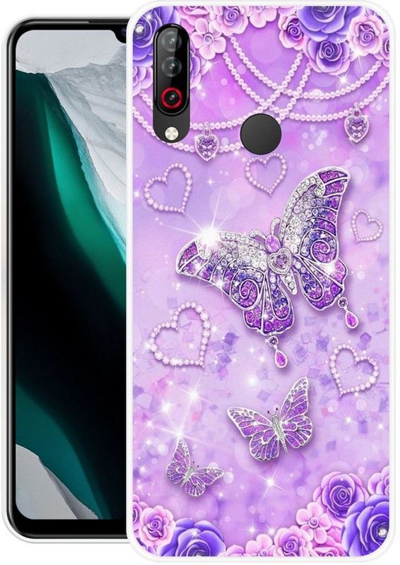 NEVYZAP Back Cover for LG W30  (Purple, Grip Case, Silicon, Pack of: 1)