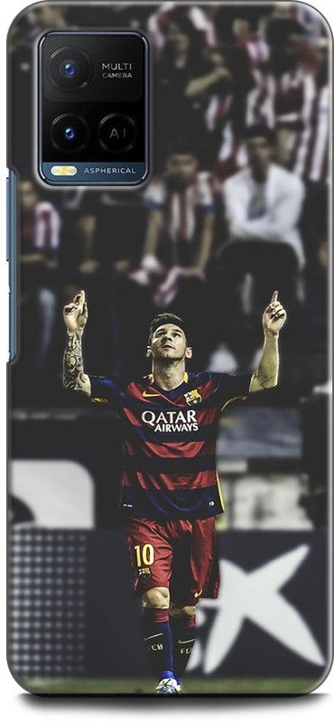 INDICRAFT Back Cover for Vivo T1X, V2143 LIONE MESSI, FOOTBALL, BARCELONA, JERSEY, SPORTS  (Multicolor, Shock Proof, Pack of: 1)