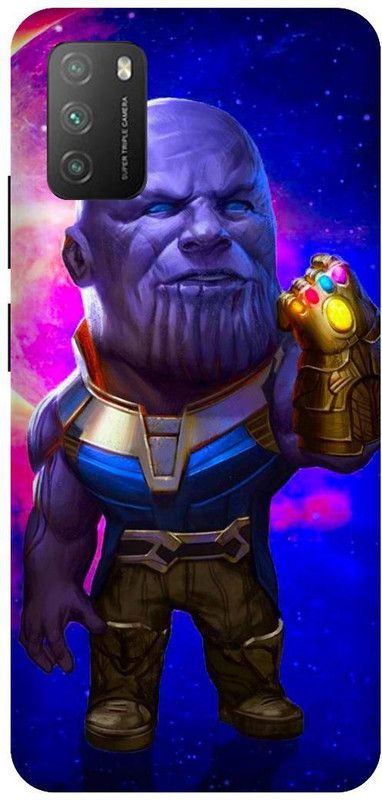 UMPRINT Back Cover for Poco M3/MZB087AIN Mini Thanos Printed Back Cover  (Multicolor, Hard Case, Pack of: 1)
